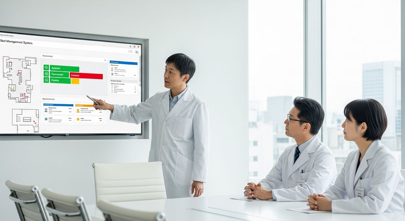 医師がシステムを説明